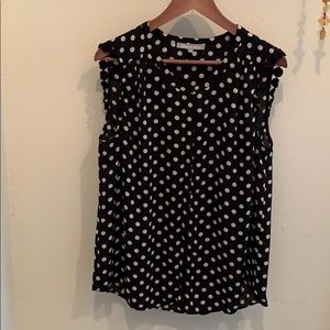 Polka dot sleeveless top